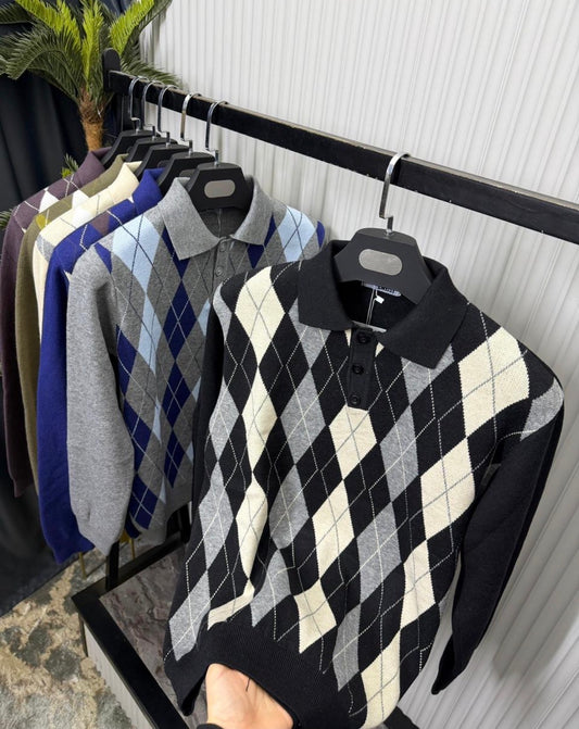 Argyle Polo Sweater