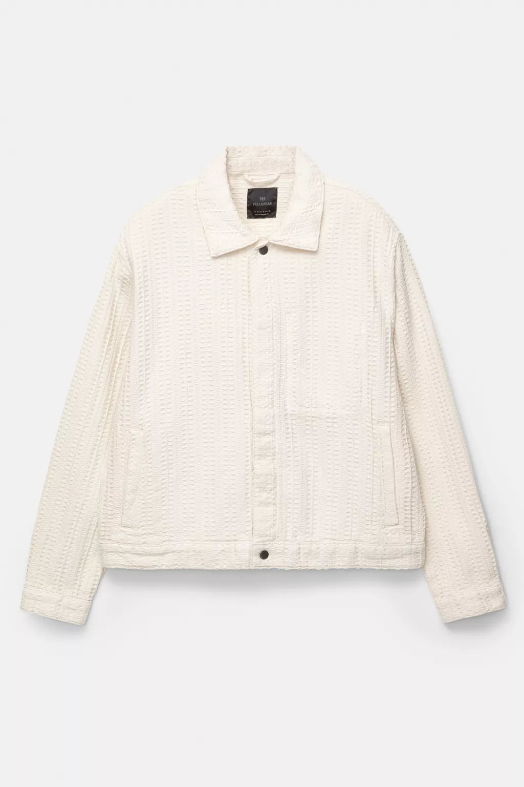 Textured trucker jacket