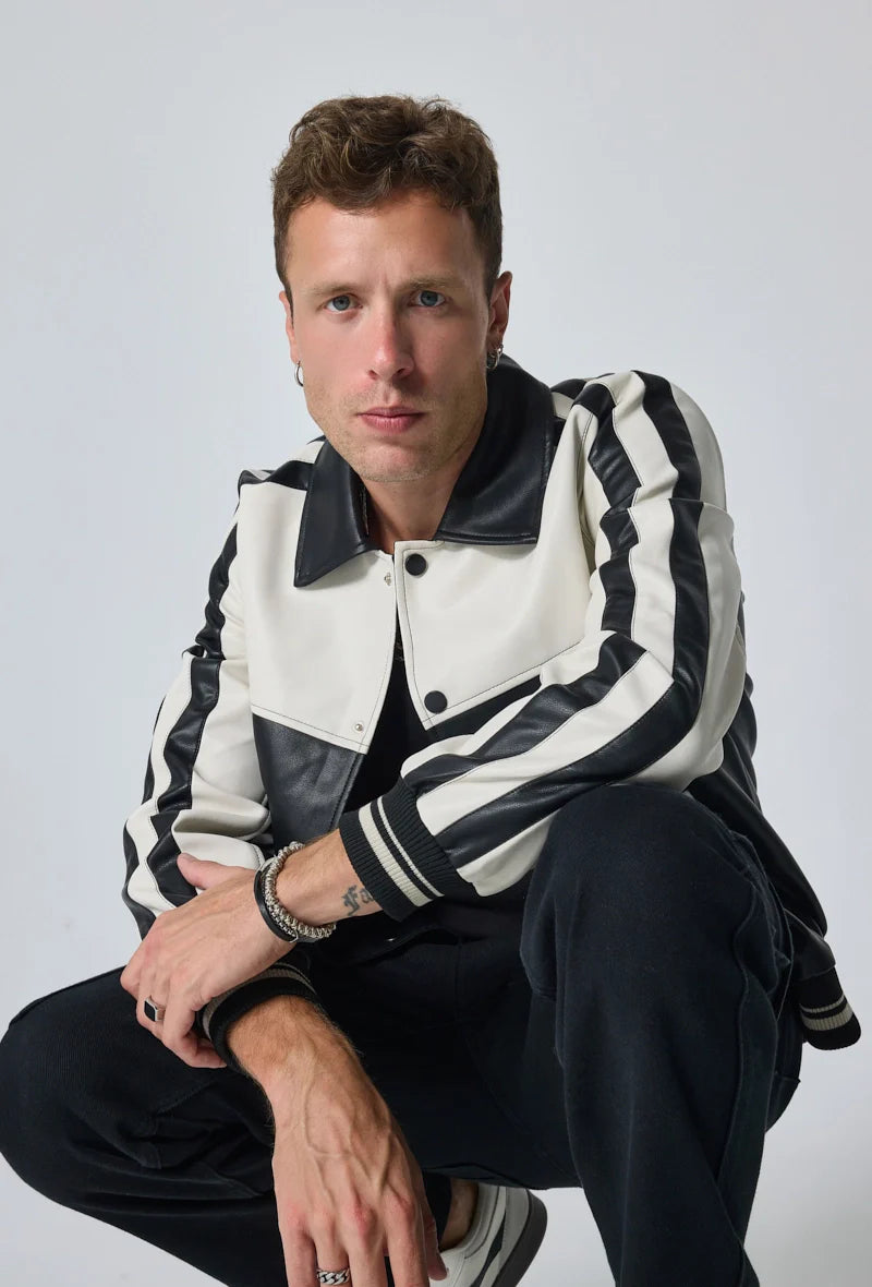 Veste bi-couleur courte