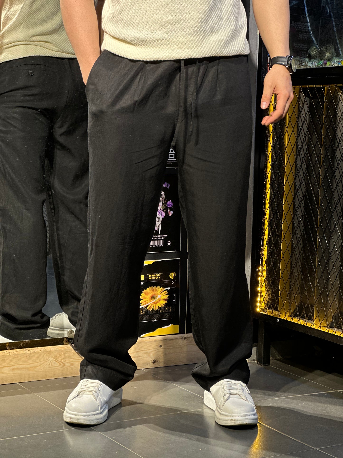 linen pants men baggy