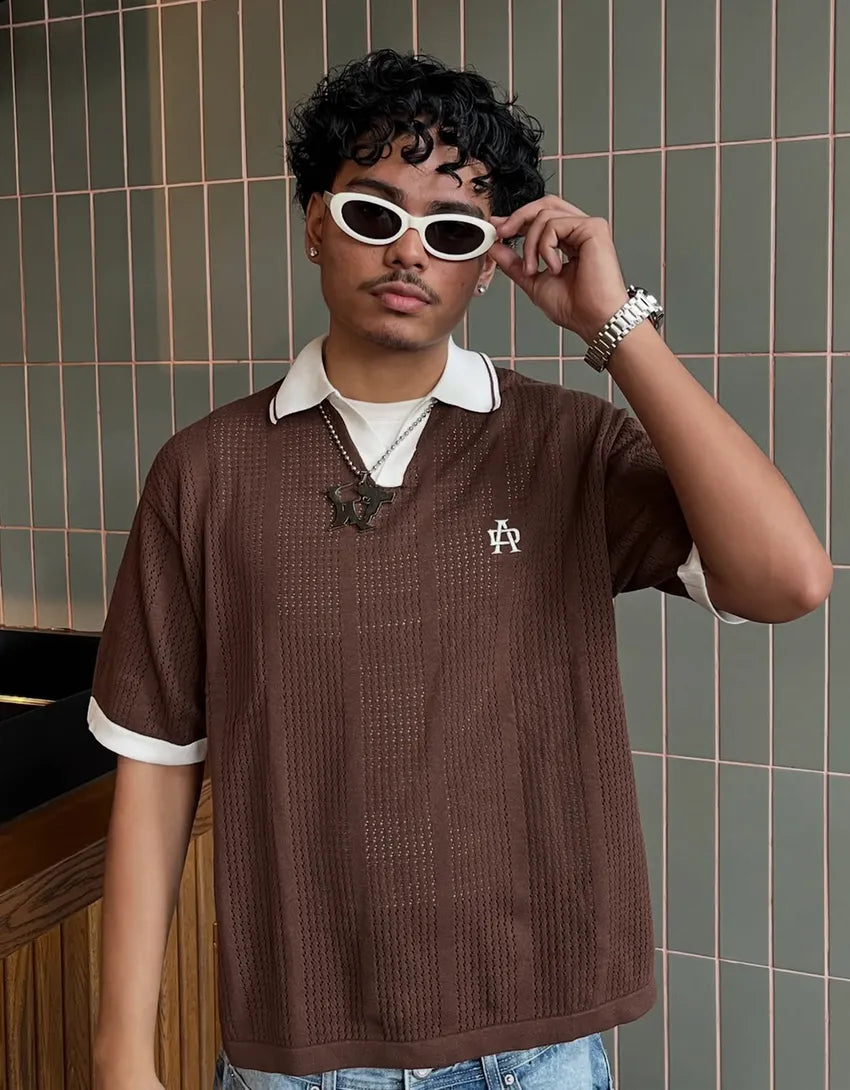 SHORT SLEEVE PRINT POLO SHIRT