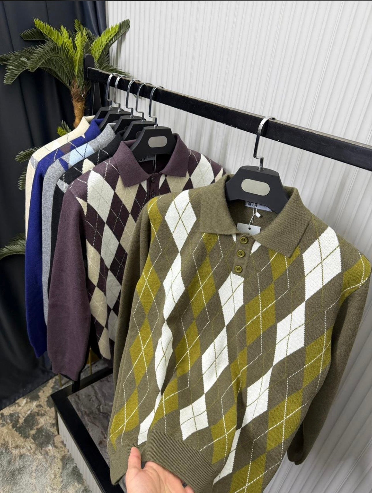 Argyle Polo Sweater