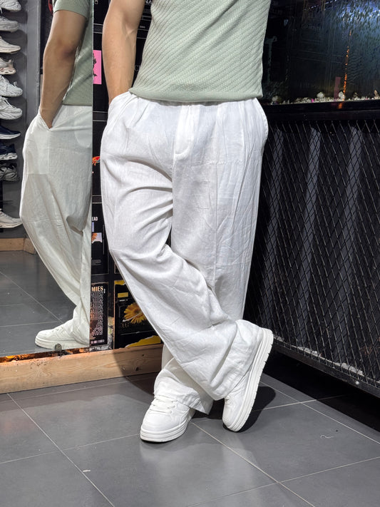 BAGGY PANTS LINEN BLACK STAR