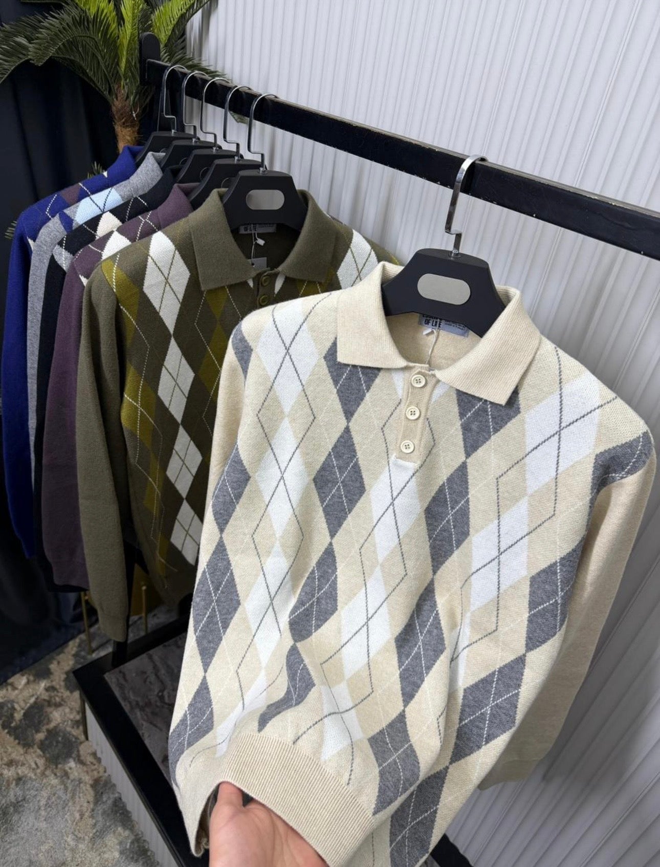 Argyle Polo Sweater